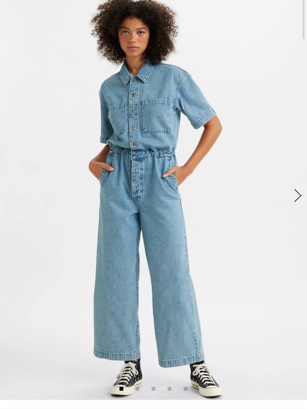 Levi’s short sleeve boilersuit size small - Light Blue Denim Jeans for Women